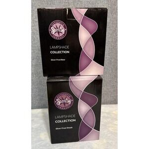 NEW Scentsy SILVER FROST Lampshade Wax Warmer Shade With Base Collection
